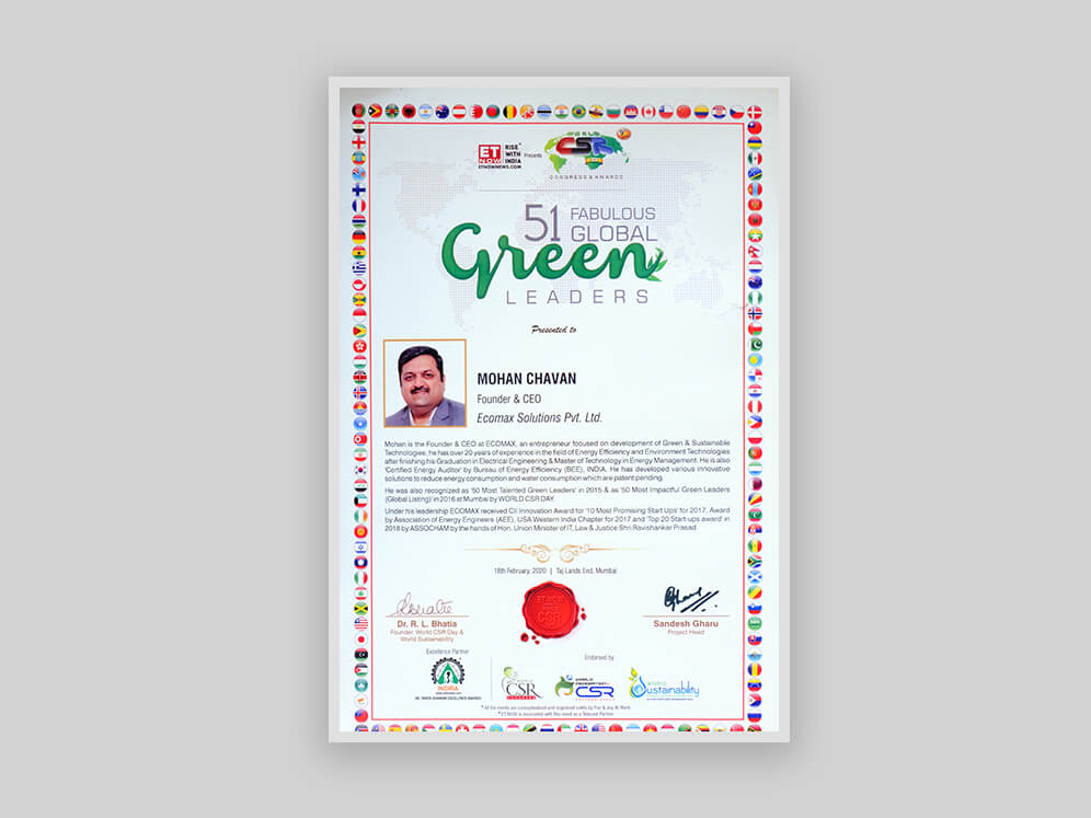 51 Most Green Talented Leader Award