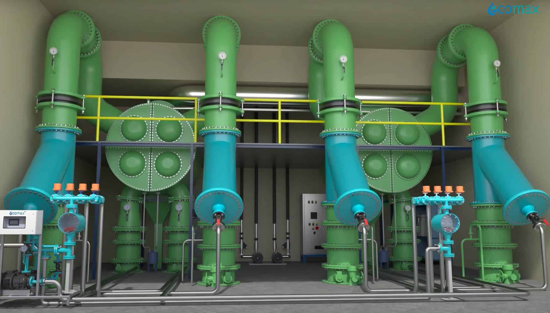 Power Plant using chemical free water treatment for cooling towers