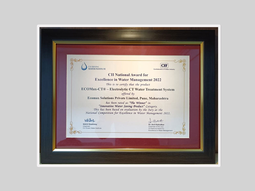 National Award For Excellence in Water Management 2022